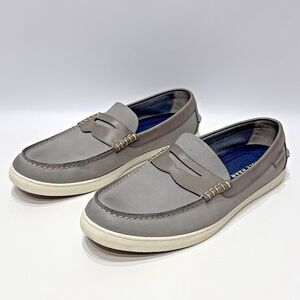 COLE HAAN C31192 Gray Nantucket Grand OS Penny Loafer Boat Shoe Mens Size 13M